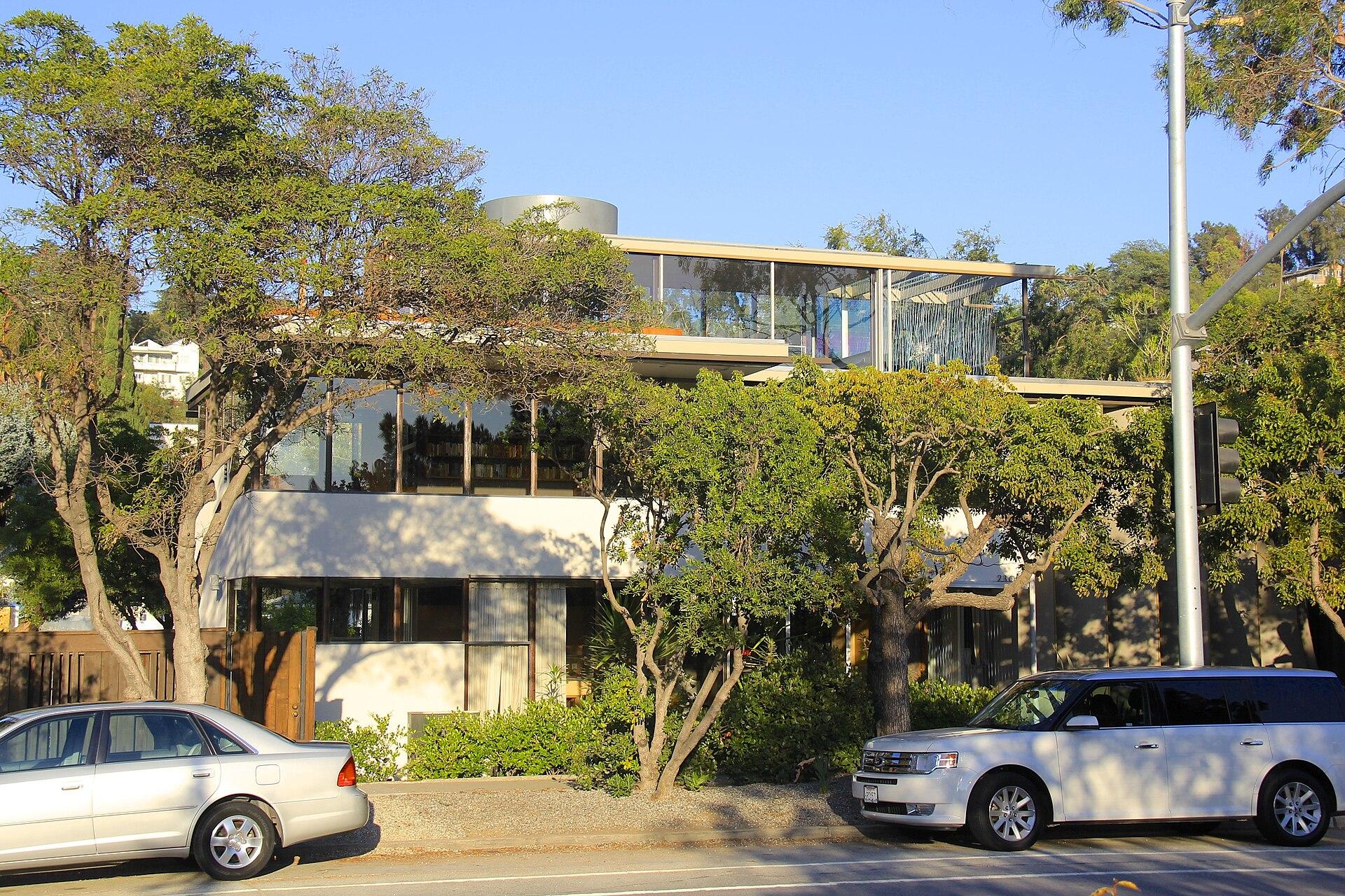 The Neutra VDL Research House at 2300 Silver Lake Boulevard, seen from the street